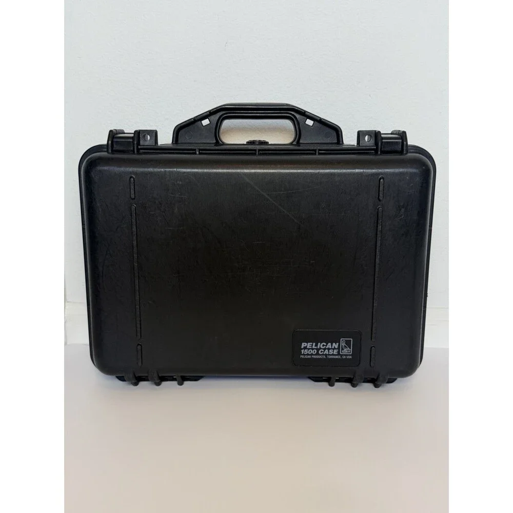 VTG Pelican 1500 Hard Shell Medium Protective Storage Case Black 18x14x7 No Foam